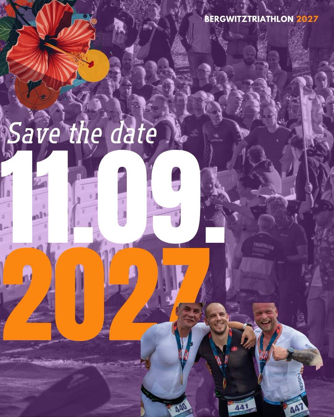 SAVE THE DATE 🌺 Bergwitztriathlon 2027 → Samstag, 11.09.2027 Kleine Planänderung für